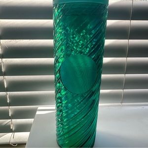 Starbucks 2022 Holiday Green Iridescent Tumbler 16oz